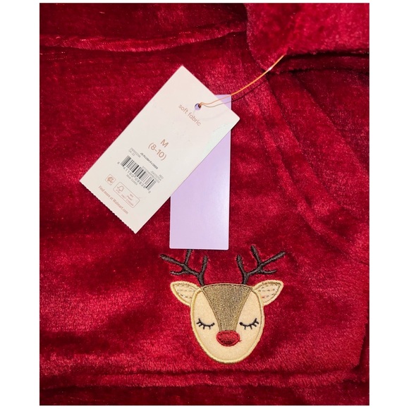 PLUSH LONG SLEEVE TOP AND PANTS PAJAMA SET - Picture 5 of 6